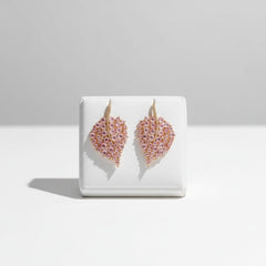 CUBIC ZIRCONIA COLLECTION - PINK SPARKLE EARRINGS -CZER911 PINK