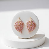 CUBIC ZIRCONIA COLLECTION - PINK SPARKLE EARRINGS -CZER911 PINK