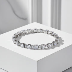 CUBIC ZIRCONIA COLLECTION - HOLLYWOOD CHIC BRACELET - CZBR175 SILVER