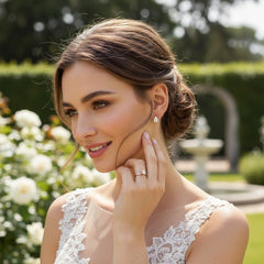 Cubic Zirconia Collection - Classic Stud Earrings - ER315