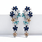 CUBIC ZIRCONIA COLLECTION - EXQUISITE WATERFALL EARRINGS - CZER912 MULTI