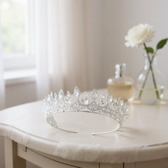 CUBIC ZIRCONIA COLLECTION -EXQUISITE REGAL TIARA - AHB235