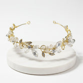 CUBIC ZIRCONIA COLLECTION - GRECIAN GOLD VINE HEADPIECE - AHB67 GOLD