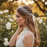 ATHENA COLLECTION - LUSH CRYSTAL HAIR VINE- HP191 SILVER