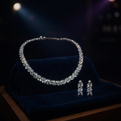 CUBIC ZIRCONIA COLLECTION - GLAM STARLET NECKLACE SET - CZNK280