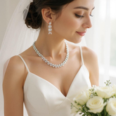 CUBIC ZIRCONIA COLLECTION - GLAM STARLET NECKLACE SET - CZNK280
