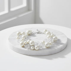 Delicate Swarovski Sparkle Bracelet - Ivory SASSB-BR9
