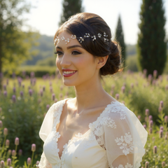 Chic Freshwater Pearl Hairvine - ROSE GOLD SASSB