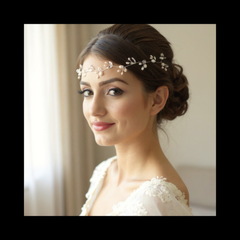 Chic Freshwater Pearl Hairvine - ROSE GOLD SASSB