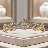 Lavina Tiara 12 -Crystal Embellished - 14K Gold Plated- SASSB