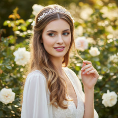 SERENA - Freshwater Pearl Tiara 4 Silver - SASSB