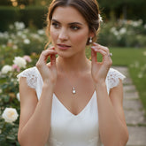 Cubic Zirconia Collection - Classic crystal Necklace Set - ROSE GOLD CZNK18