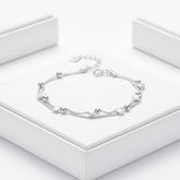 CUBIC ZIRCONIA COLLECTION - CHIC STAR BRACELET - 925 STERLING SILVER BR179
