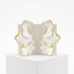 ATHENA COLLECTION - CHIC DROP EARRINGS - IVORY CZER937 GOLD