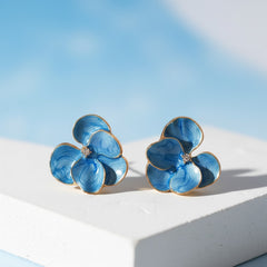 ATHENA COLLECTION - BLUE ORCHID EARRINGS - CZER938