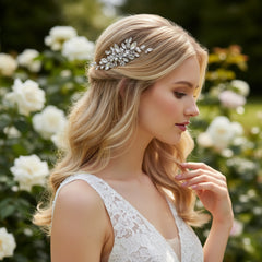 ATHENA COLLECTION - CRYSTAL CHIC HAIR COMB - HC311 SILVER