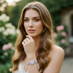 Cubic Zirconia Collection - Bejewelled Vintage style Bracelet - CZBRA9