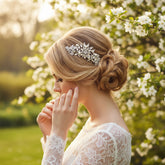CRYSTAL EXTRAVAGANCE HAIR COMB - Silver - HC149