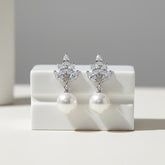 Vintage Pearl Drop Earrings - CZER351