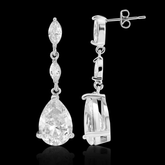 Cubic Zirconia Collection - Sparkle Drop Earrings - CZER352