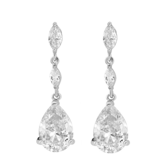 Cubic Zirconia Collection - Sparkle Drop Earrings - CZER352