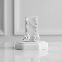 Cubic Zirconia Collection - Sparkle Drop Earrings - CZER352