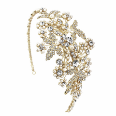 ROSALIE GOLD- PEARL ENCHANTMENT HEADBAND - HDB28 - SASSB GOLD