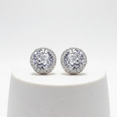Cubic Zirconia Collection - Sparkly Stud Earrings - CZER360