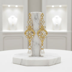 Cubic Zirconia Collection - Enchanting Earrings - GOLD CZER344