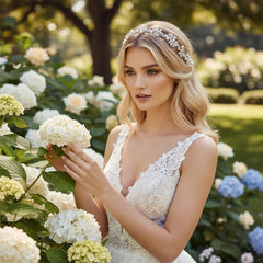 Marielle - Pearl Garland Headpiece - IVORY - SASSB