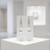 Cubic Zirconia Collection - Pretty Pearl Earrings - CZER364