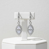 Cubic Zirconia Collection - Dainty Crystal Drop Earrings - CZER362