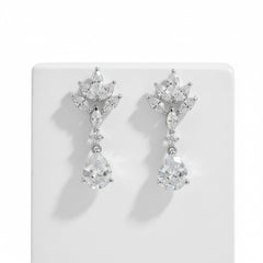 Cubic Zirconia Collection - Silver Screen CZ Earrings - CZER370