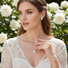 CUBIC ZIRCONIA COLLECTION - Dainty Gem Necklace Set - CZNK34
