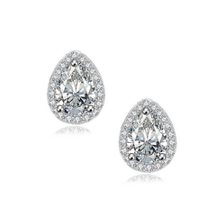 Cubic Zirconia Collection - Dainty Gem Earrings -CZER371