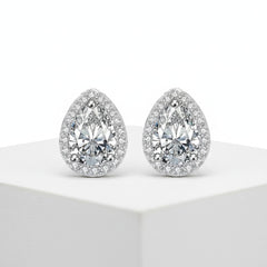 Cubic Zirconia Collection - Dainty Gem Earrings -CZER371