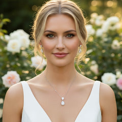 Cubic Zirconia Collection - Chic Necklace set - CZNK36