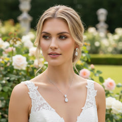Cubic Zirconia Collection - Chic Necklace set - CZNK36