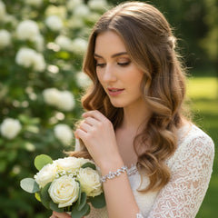 Cubic Zirconia Collection - Glitzy Sparkle Bracelet - CZBRA14