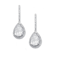 CUBIC ZIRCONIA COLLECTION - CHIC BEJEWELLED EARRINGS - CZER372