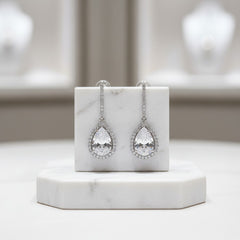 CUBIC ZIRCONIA COLLECTION - CHIC BEJEWELLED EARRINGS - CZER372