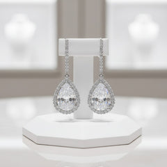 CUBIC ZIRCONIA COLLECTION - CHIC BEJEWELLED EARRINGS - CZER372