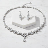 Cubic Zirconia Collection - Exquisite Sparkle Necklace Set -CZNK46