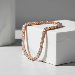 CUBIC ZIRCONIA COLLECTION - SIMPLY CHIC TENNIS BRACELET ROSE GOLD- BRA2