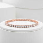 CUBIC ZIRCONIA COLLECTION - SIMPLY CHIC TENNIS BRACELET ROSE GOLD- BRA2