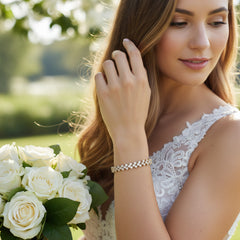 Cubic Zirconia - Crystallure Bracelet - Gold- BRA10