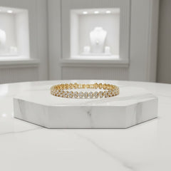 Cubic Zirconia - Crystallure Bracelet - Gold- BRA10