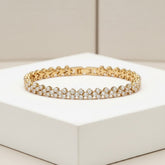 Cubic Zirconia - Crystallure Bracelet - Gold- BRA10