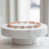 Cubic Zirconia Collection - Chic CZ Tennis Bracelet - Rose Gold - CZBRA17