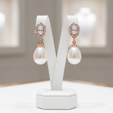 CUBIC ZIRCONIA COLLECTION - PRECIOUS SHIMMER EARRINGS - ROSE GOLD ER325